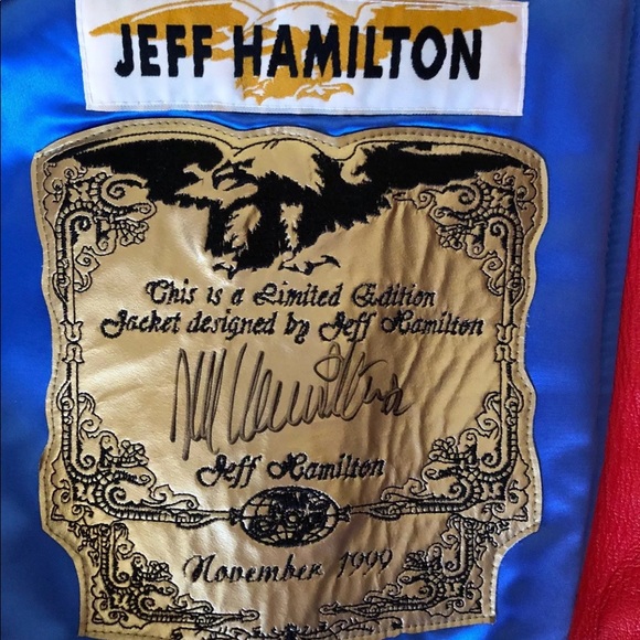 Jeff Hamilton Rainbow Racing NASCAR Leather Jacket - Picture 8 of 9